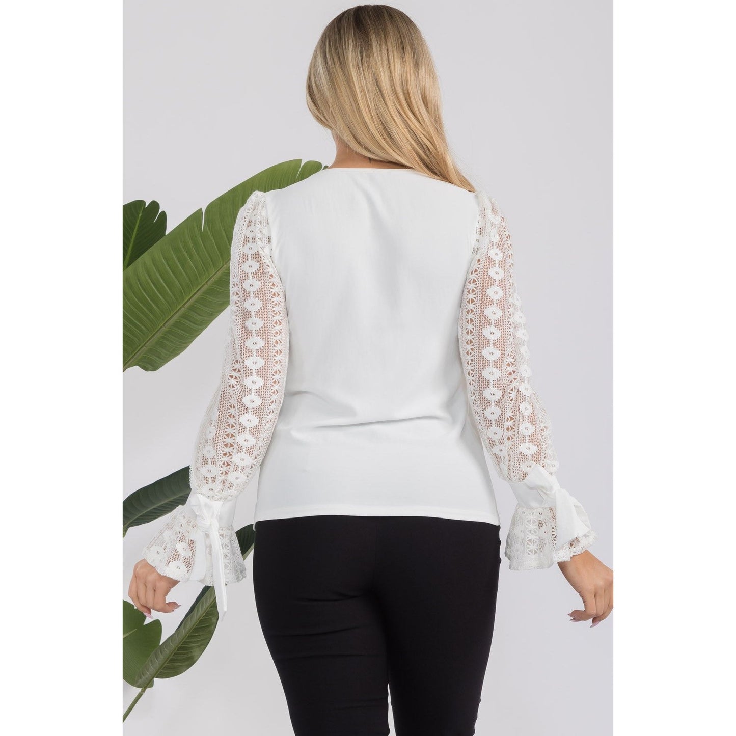 Round Neck Long Sleeve Top - HelenPam