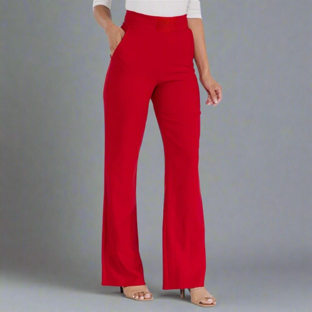 High Waist Straight Leg Pants - HelenPam