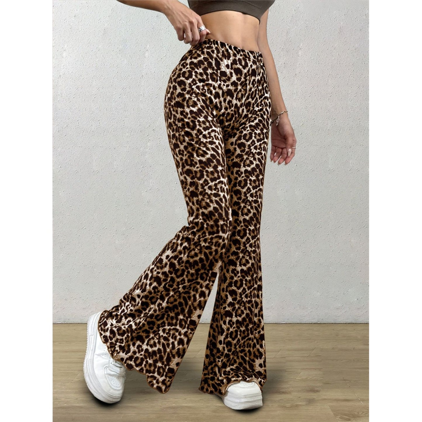 Leopard Flare Pants