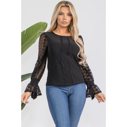 Round Neck Long Sleeve Top