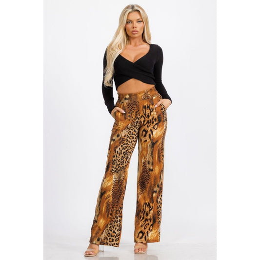 Stretch Animal Print Pants