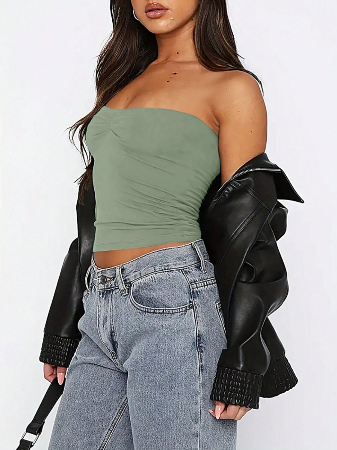 Ruched Tube Top