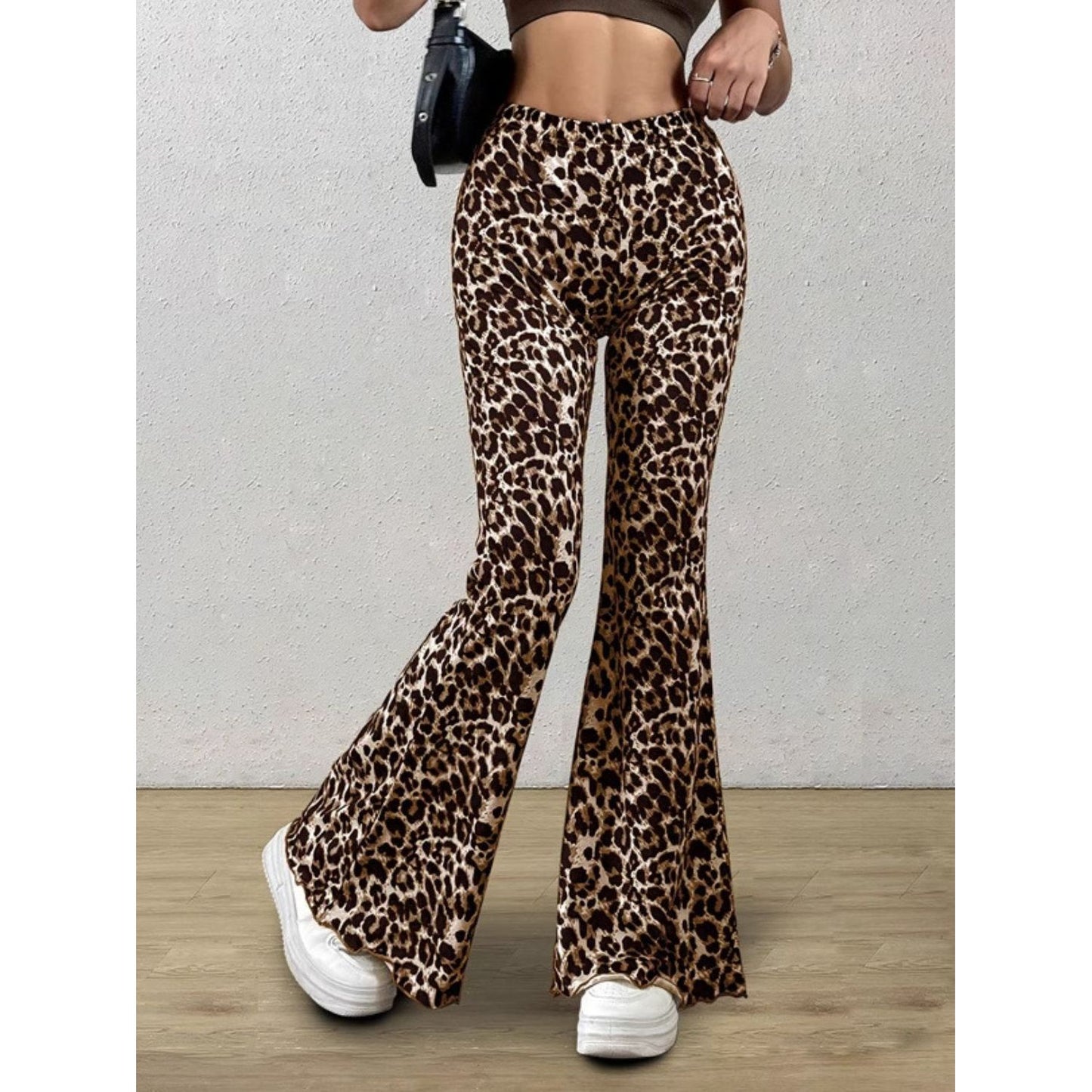 Leopard Flare Pants