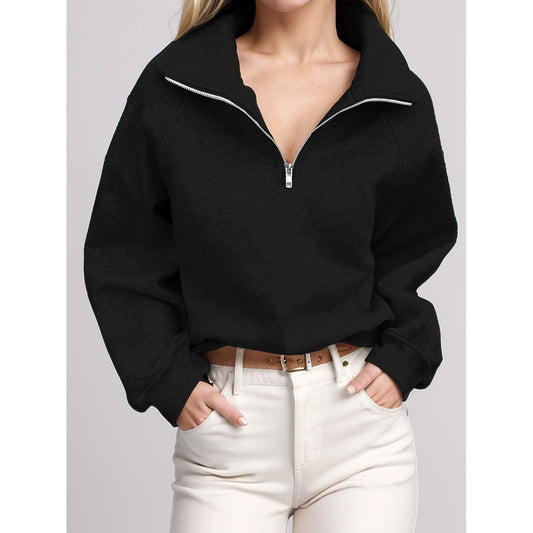 Half Zip Long Sleeve Sweatshirt