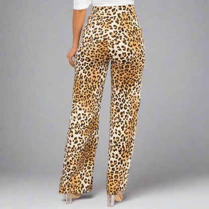 High Waist Cheetah Print Pants