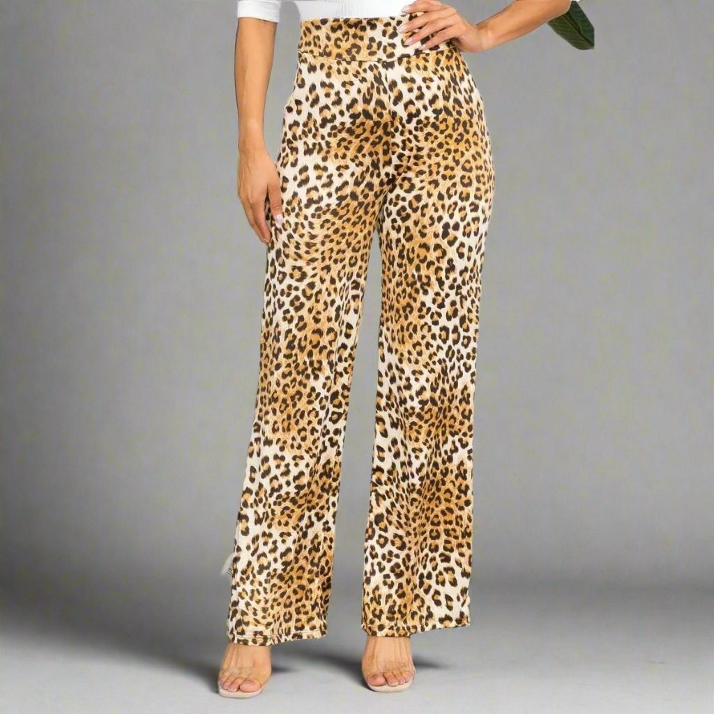 High Waist Cheetah Print Pants