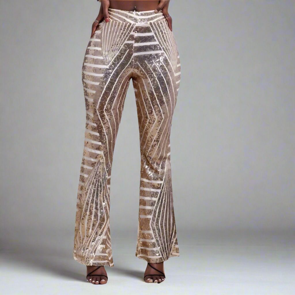 Sequin Patterned Pants