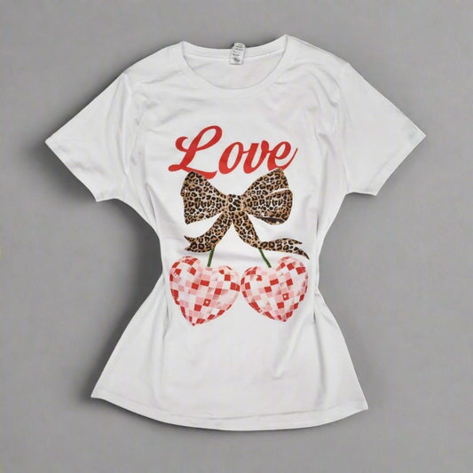 Ribbon-Heart Love T-Shirt