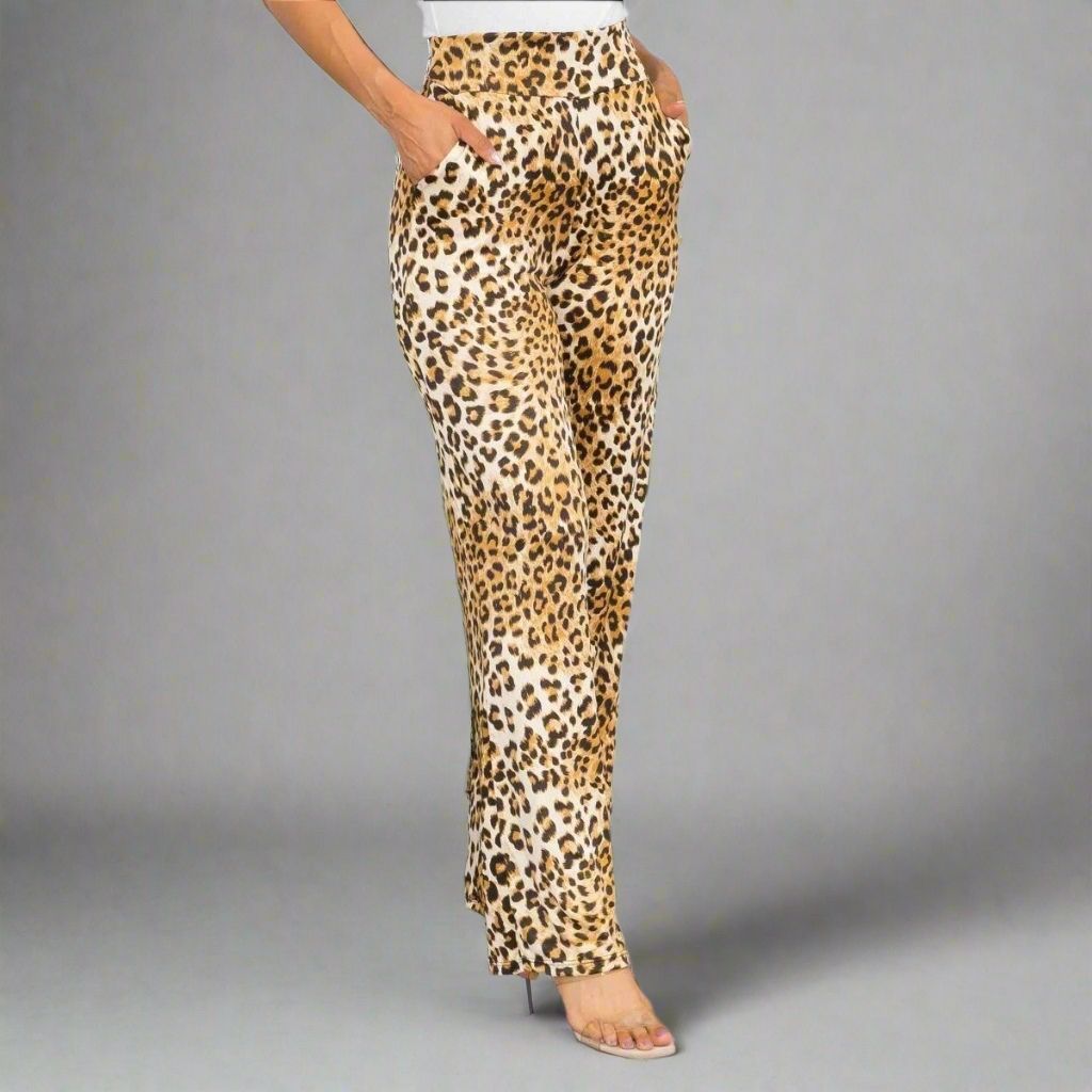 High Waist Cheetah Print Pants