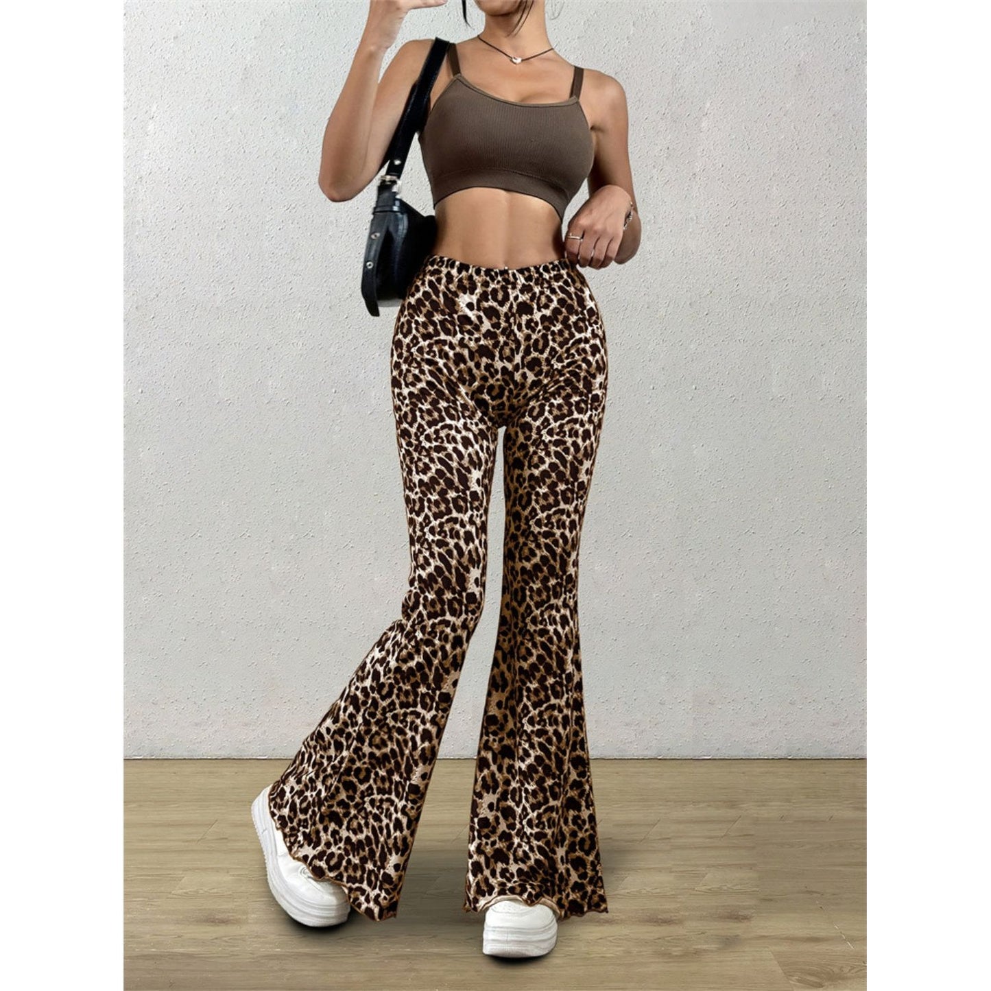 Leopard Flare Pants